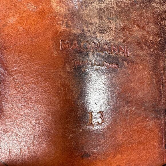 Magnanni Cornado Oxford Shoes Men’s 13 M Brown Leather Lace-Up Square Toe Formal - Picture 8 of 10